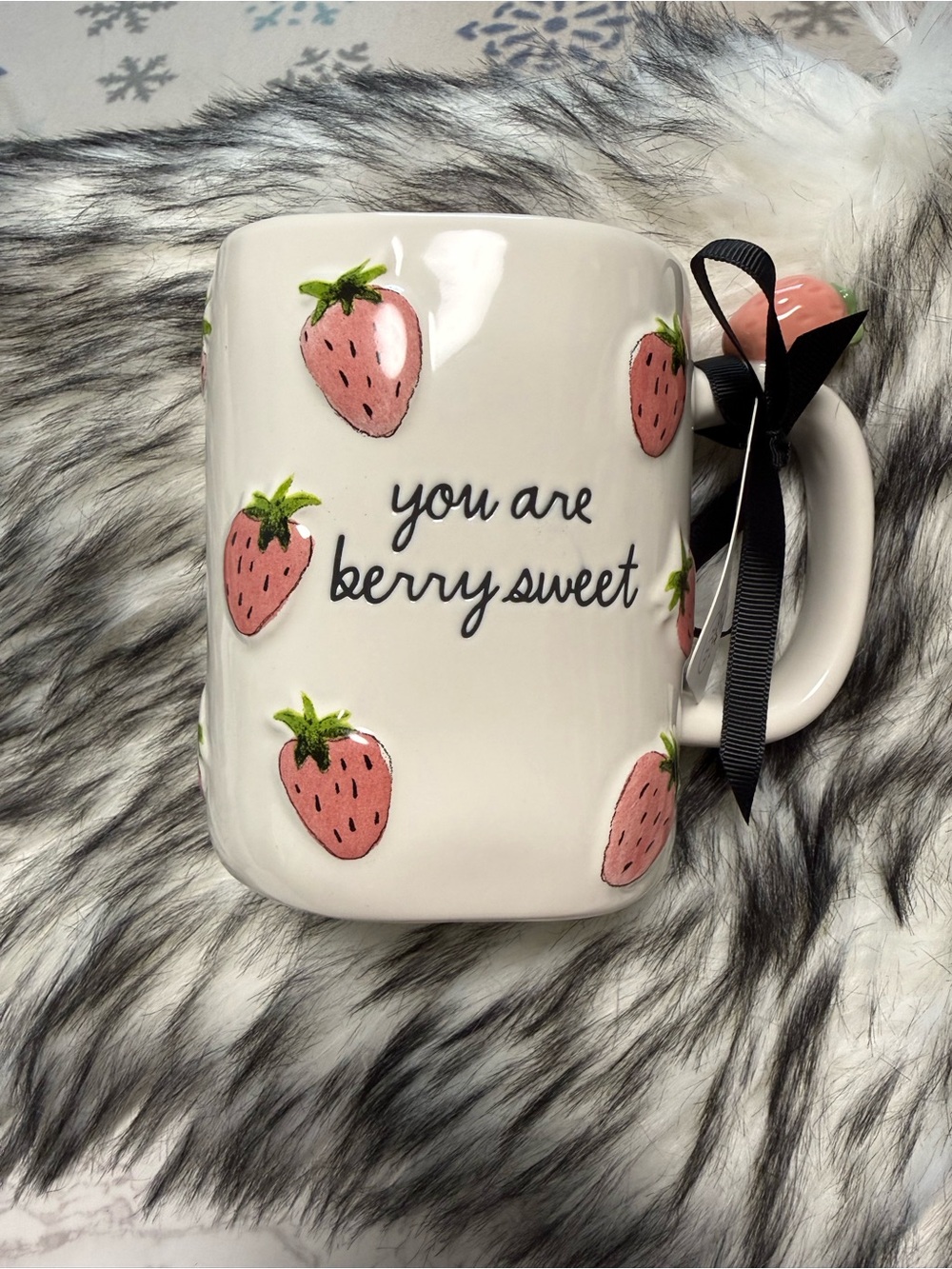 Rae Dunn Strawberry “YOU ARE BERRY SWEET”Ceramic Coffee Mug